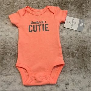 NWT Carters Bodysuit- Slogan Bodysuit single nb